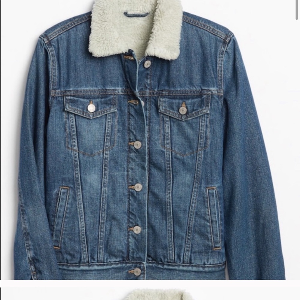 Gap Denim Sherpa Trucker Jacket NWOT Sz XL, L